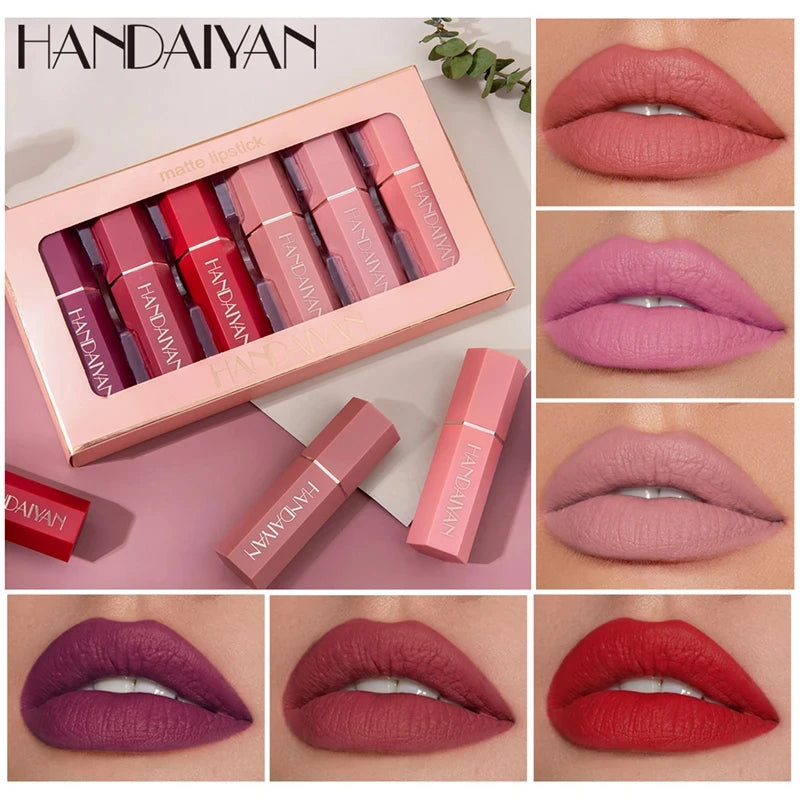 Velvet Matte Lipstick Kit Lips Makeup, Lip Balm Cream Pigment