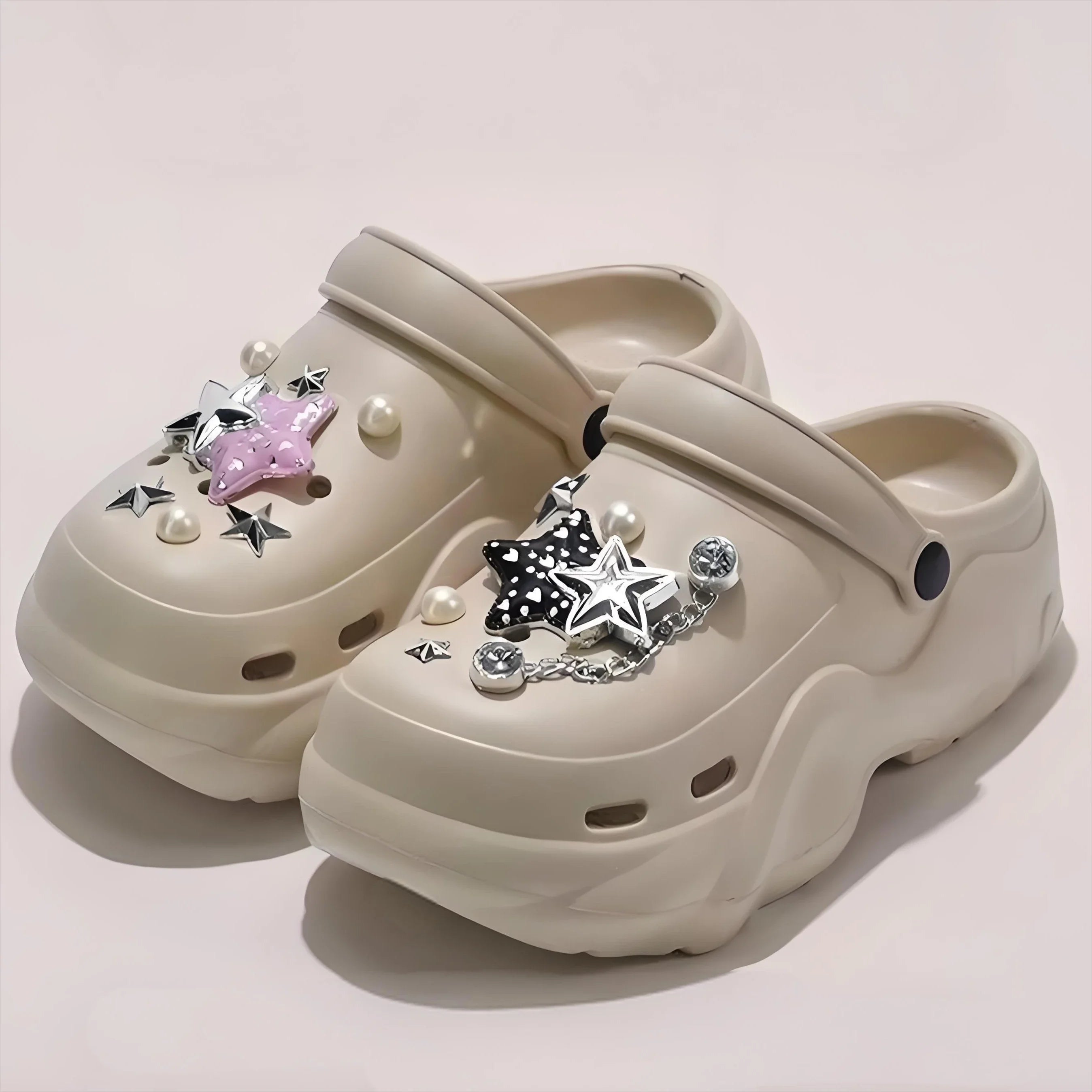 Fashion Bow Decor CROCS Sandals
