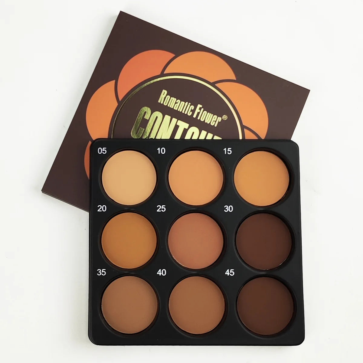 Dark Bronze Foundation Palette, Contouring, Concealer, Makeup Setting.