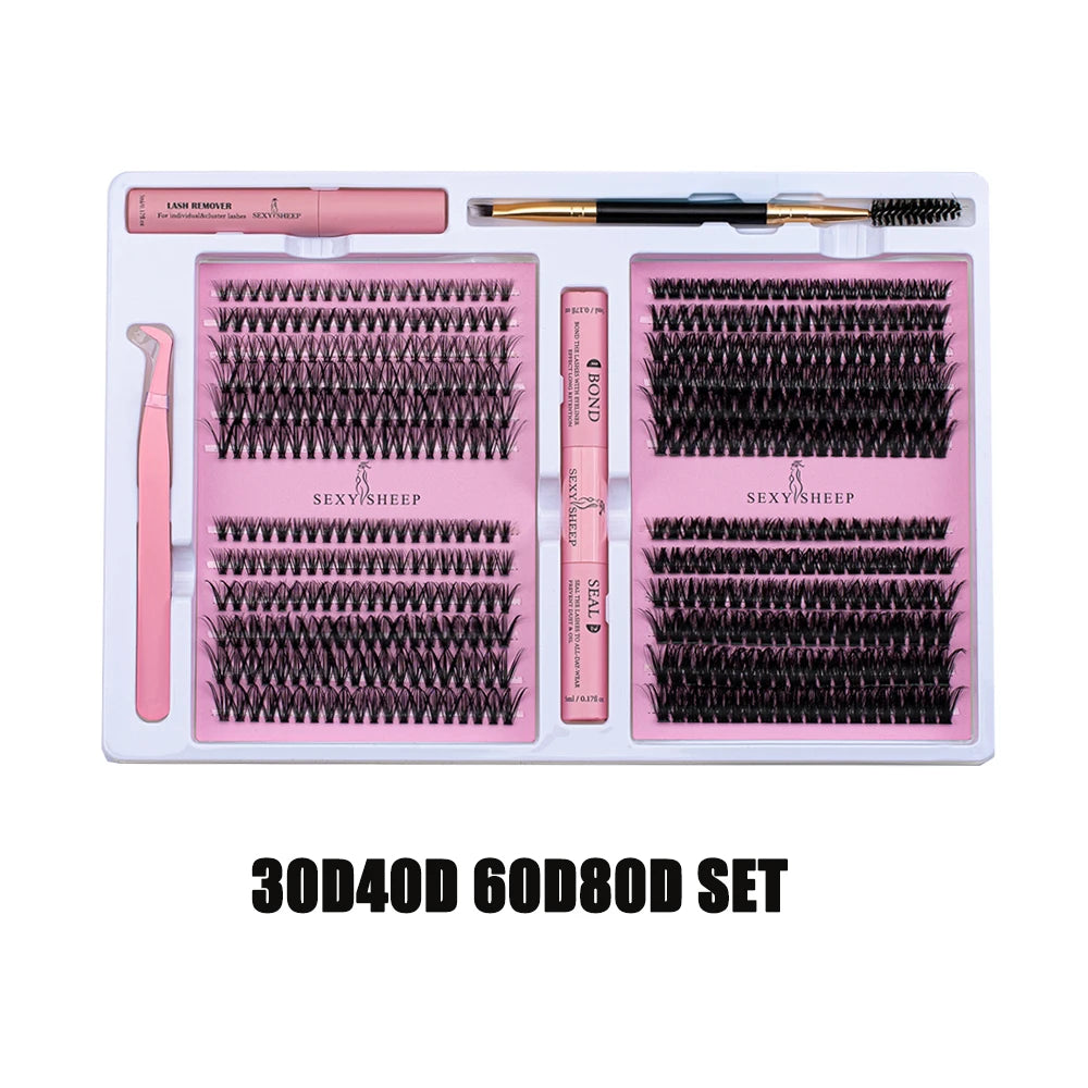 Eyelashes Extensions Individual Lashes Cluster Natural Segmented