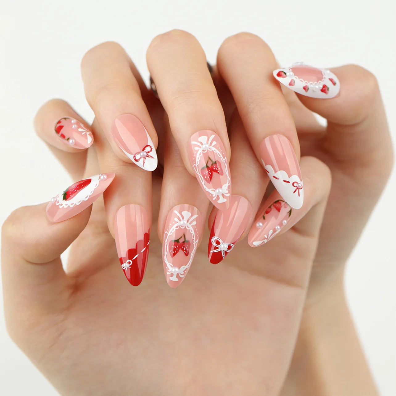 Nails Almond Shaped Press on Nails - 24pcs
