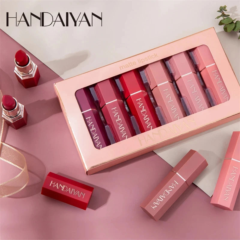 Velvet Matte Lipstick Kit Lips Makeup, Lip Balm Cream Pigment