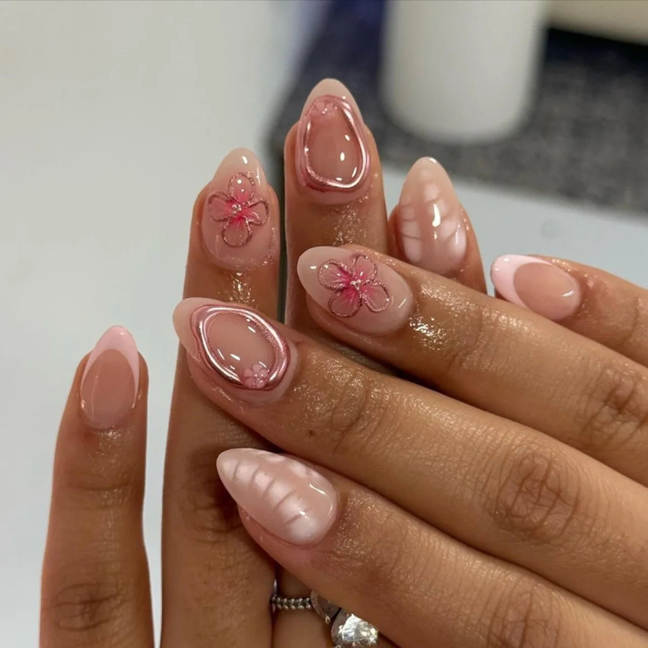 Nails Almond Shaped Press on Nails - 24pcs