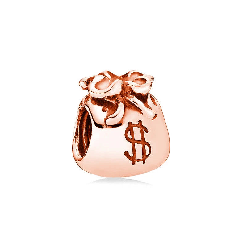 Hot Sale Rose Gold Charm Beads Fit Original 925 Silver Bracelet Women Jewelry