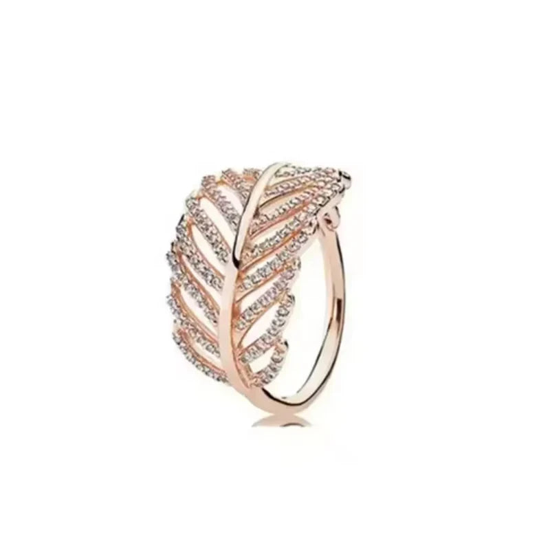 Exquisite 925 sterling silver rose gold women&