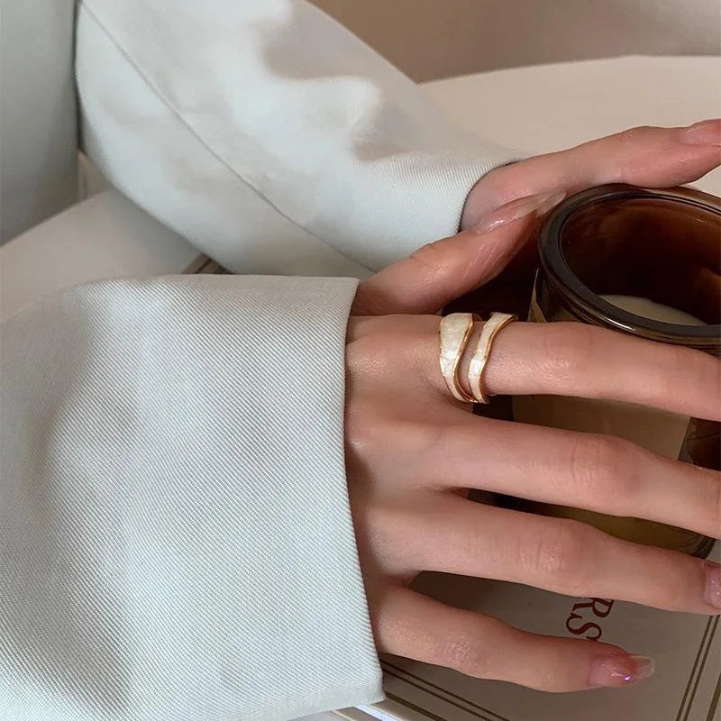 Irregular Shape Rings for Women Gold
