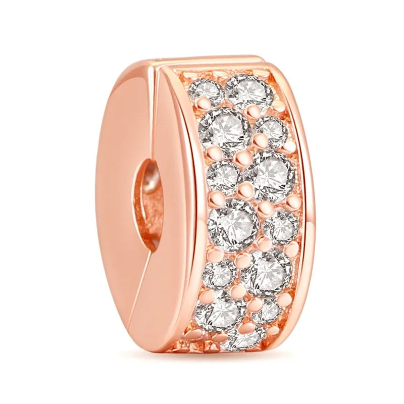 Hot Sale Rose Gold Charm Beads Fit Original 925 Silver Bracelet Women Jewelry