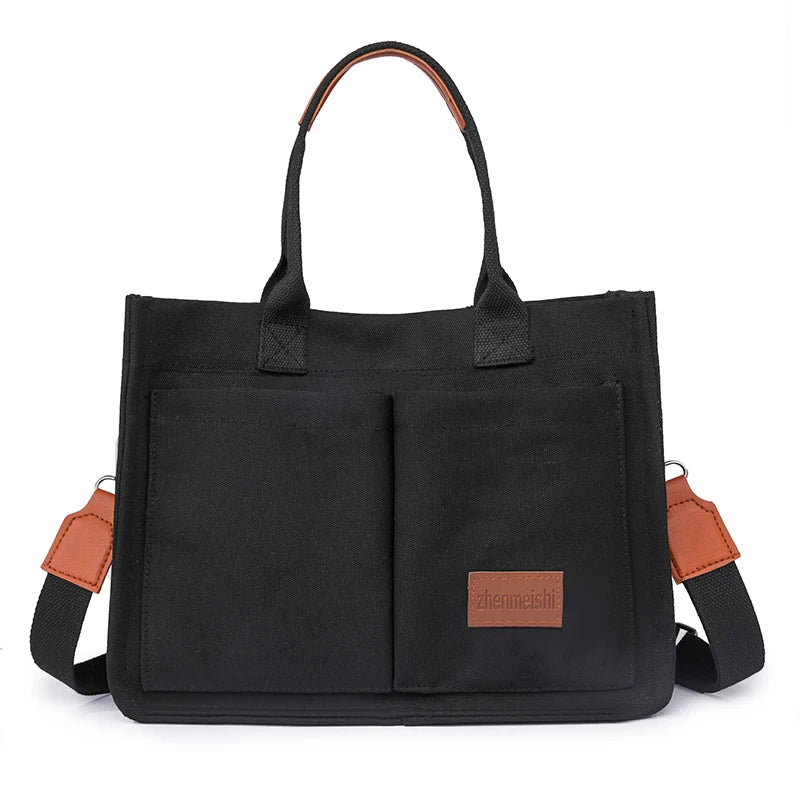 Tote Bag Multiple Outer Pocket Women&