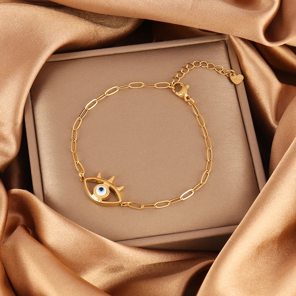 Evil Eyes Chain Bracelet For Women Fashion Jewelry