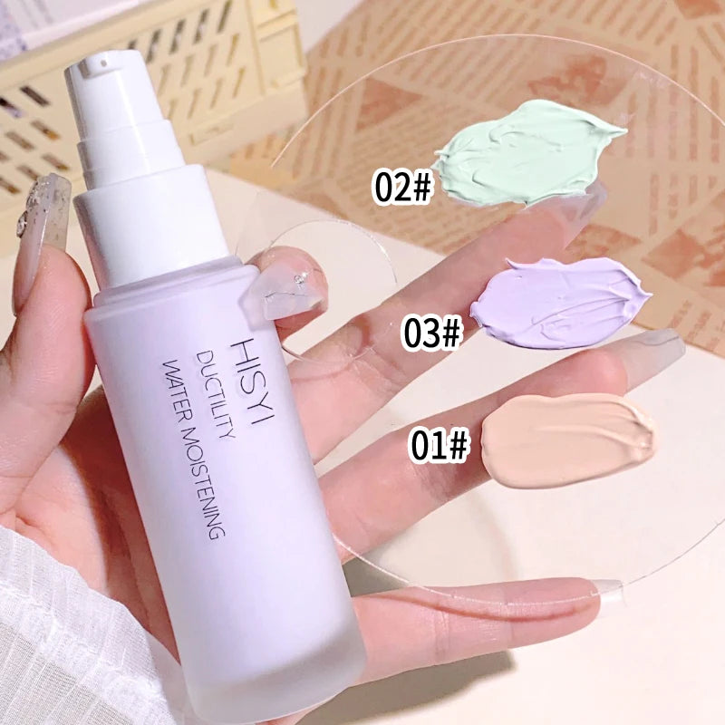 Silky and clear primer, natural cream to brighten and prevent makeup from coming off easily