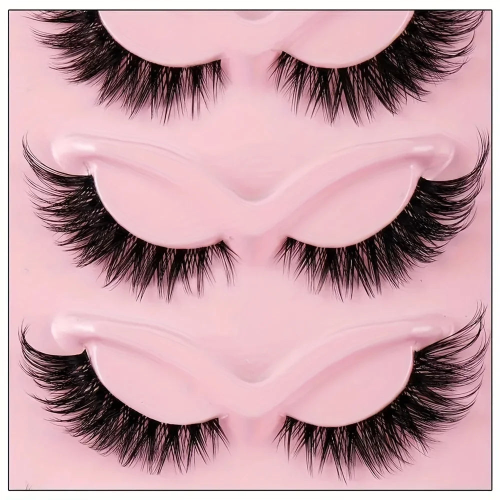 5 Pairs Eyelashes - Natural Long, Cat Eye Style