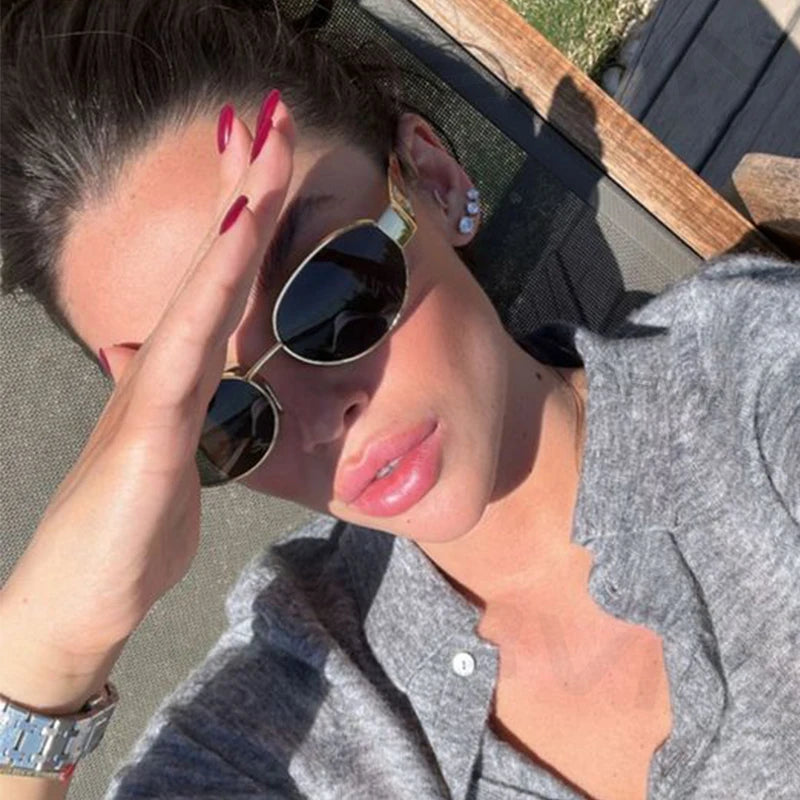 Fashion Oval Retro Sunglasses Women