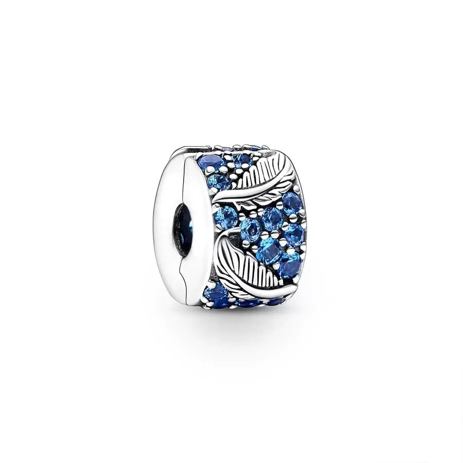 Blue Marine Organism Series Charm Jewelry Fit Original 925 Sterling Silver