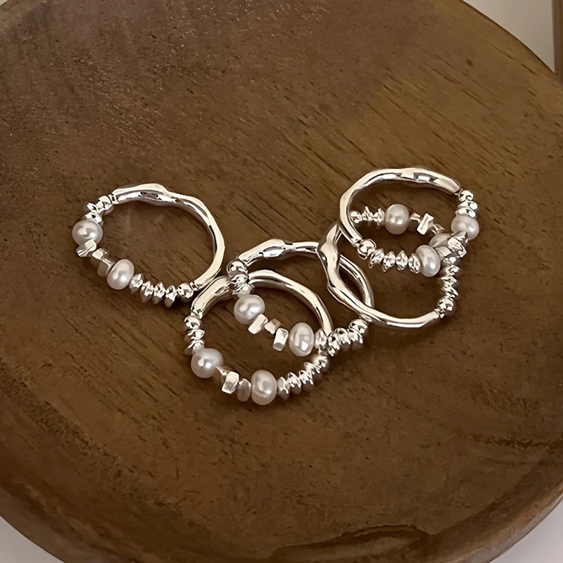 925 Sterling Silver Rings for Women Freshwater Pearl