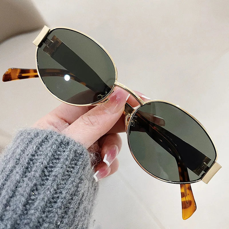 Fashion Oval Retro Sunglasses Women