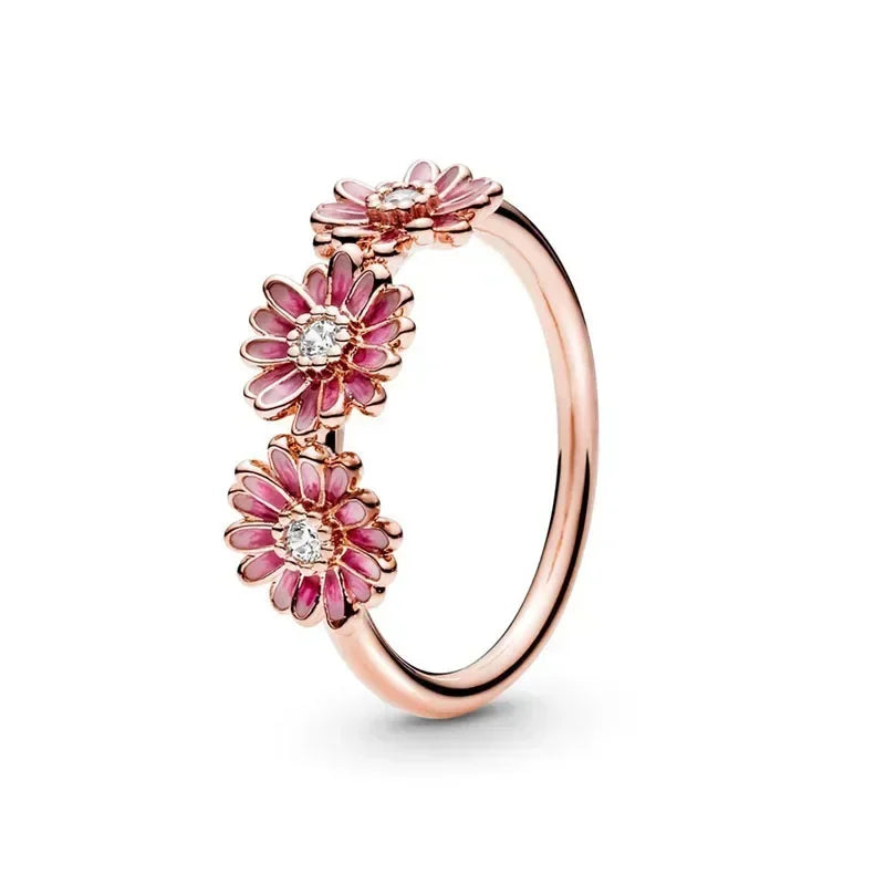 Exquisite 925 sterling silver rose gold women&