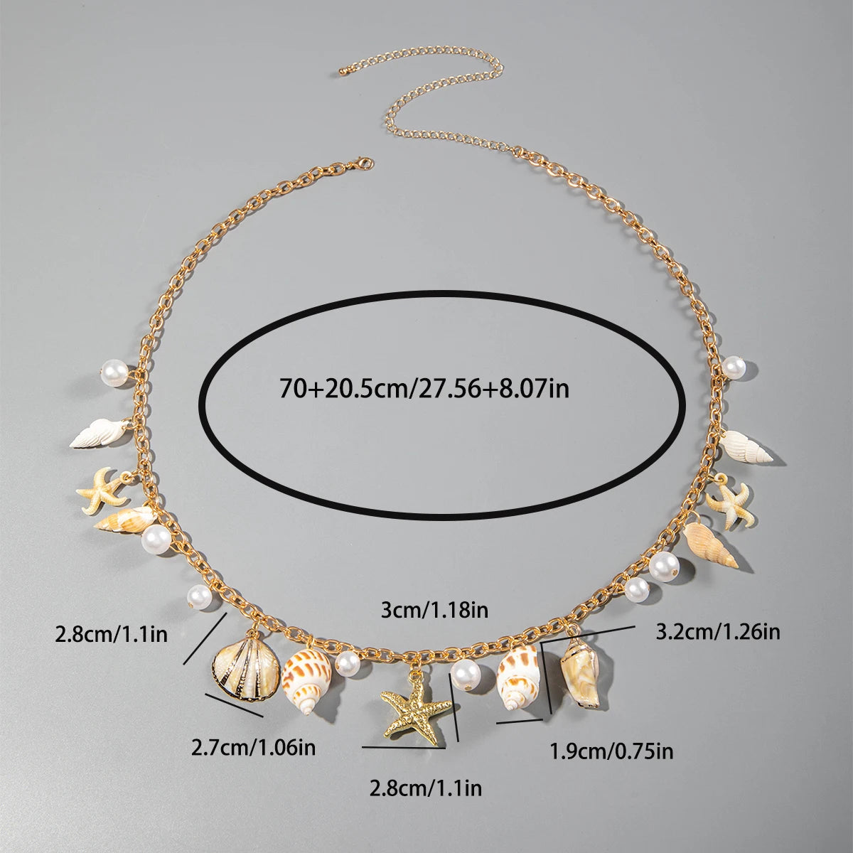Bohemian Sea Star Conch Waist Chain Women