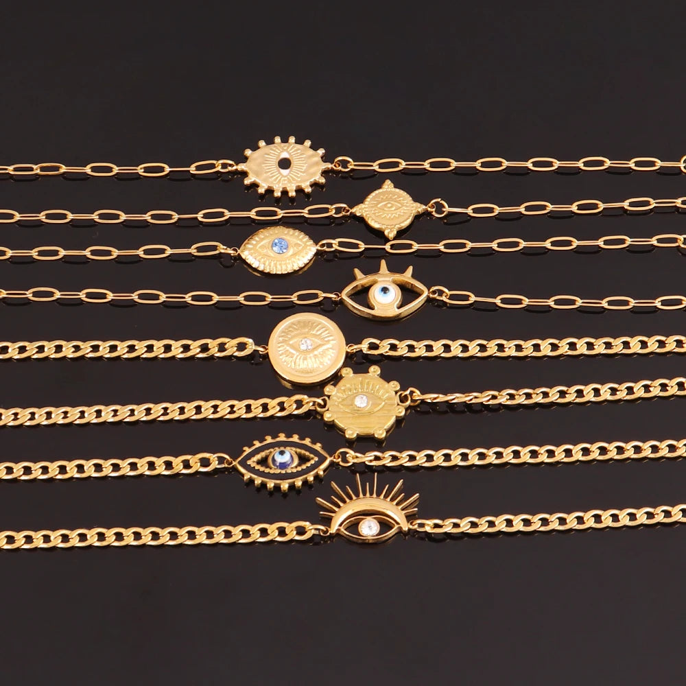 Evil Eyes Chain Bracelet For Women Fashion Jewelry