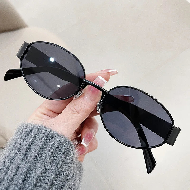 Fashion Oval Retro Sunglasses Women