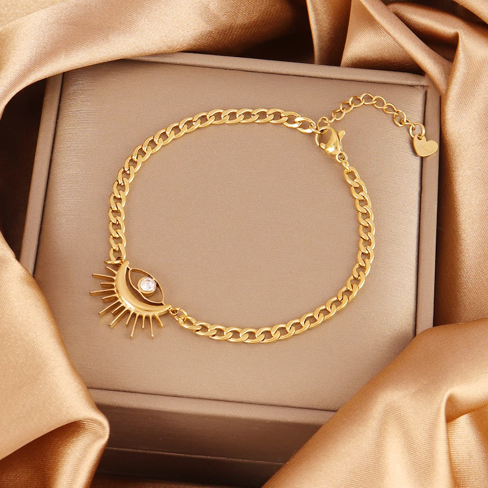 Evil Eyes Chain Bracelet For Women Fashion Jewelry