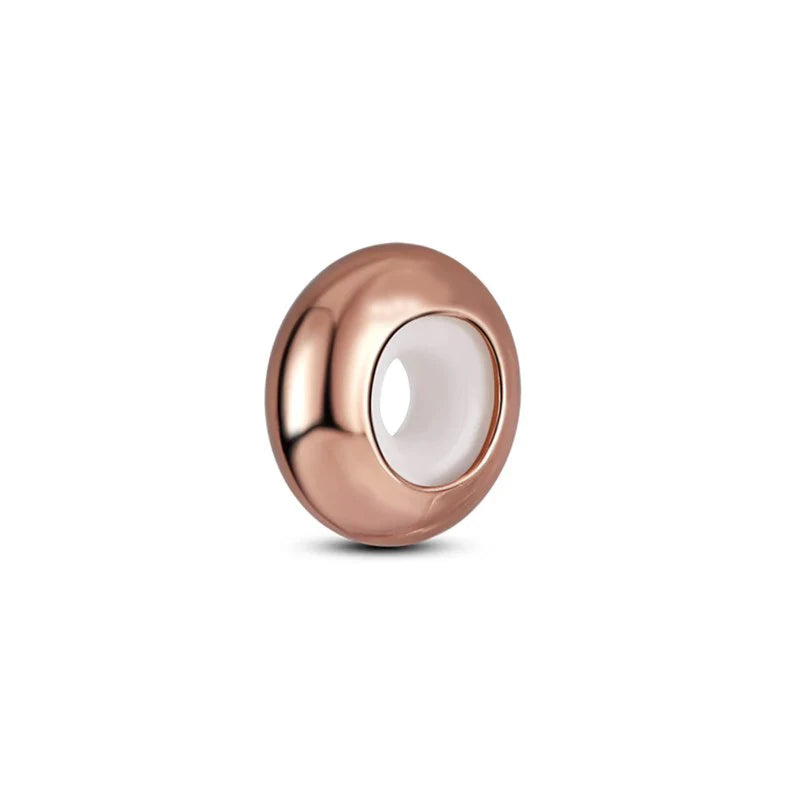 Hot Sale Rose Gold Charm Beads Fit Original 925 Silver Bracelet Women Jewelry