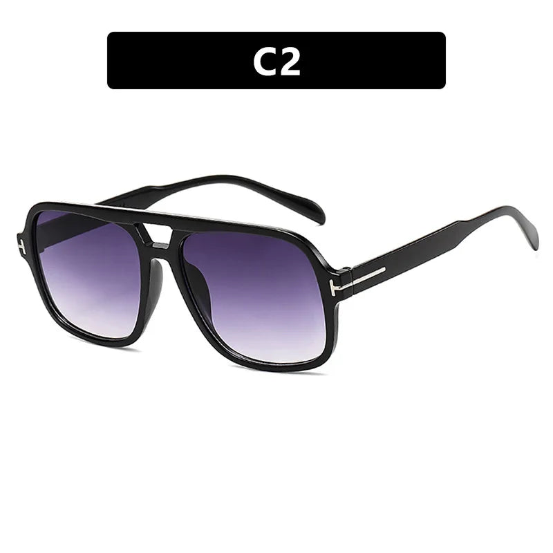 Sunglasses Women Brand Designer Vintage Square - Female Big Frame.