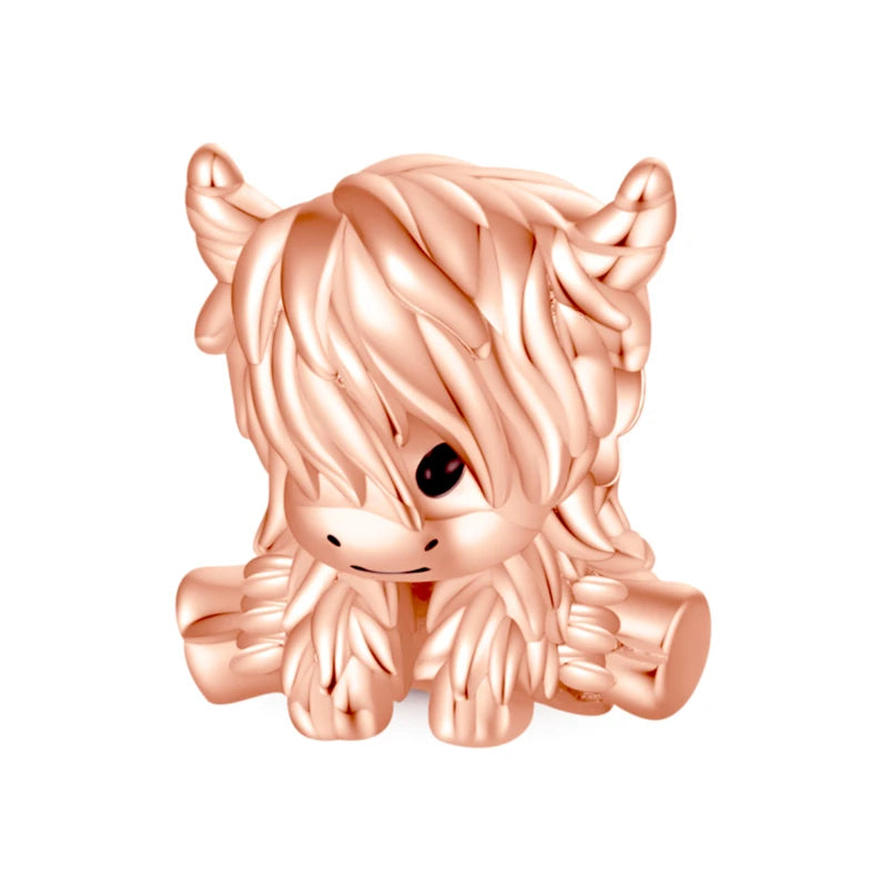Hot Sale Rose Gold Charm Beads Fit Original 925 Silver Bracelet Women Jewelry