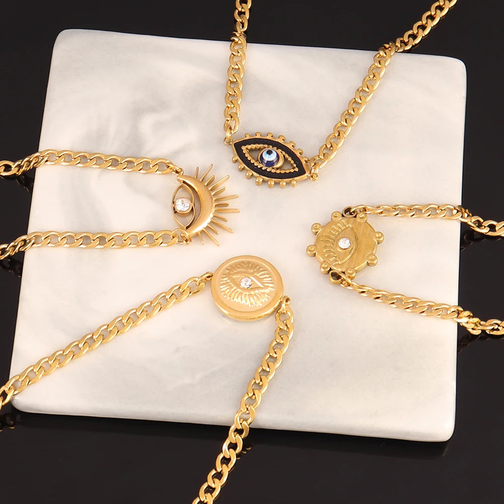 Evil Eyes Chain Bracelet For Women Fashion Jewelry