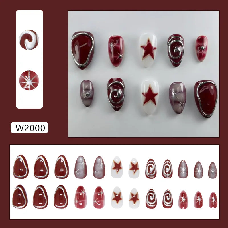 Nails Almond Shaped Press on Nails - 24pcs