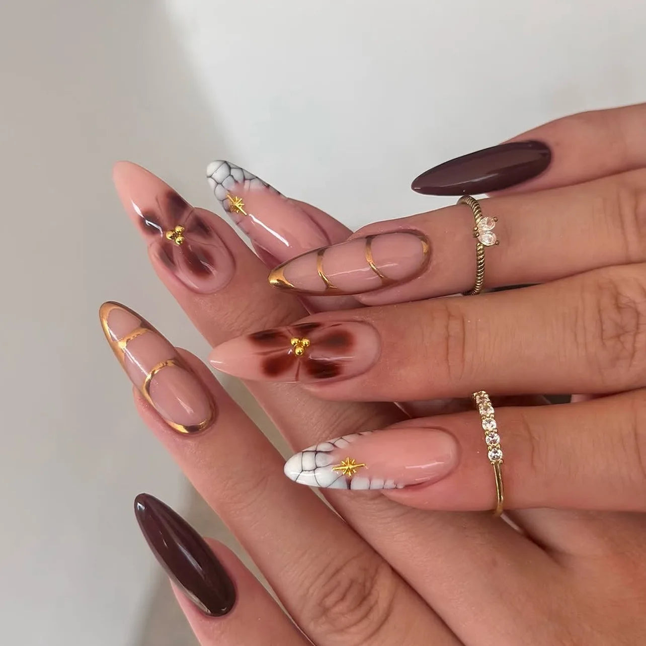 Nails Almond Shaped Press on Nails - 24pcs