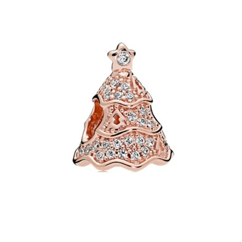 Hot Sale Rose Gold Charm Beads Fit Original 925 Silver Bracelet Women Jewelry
