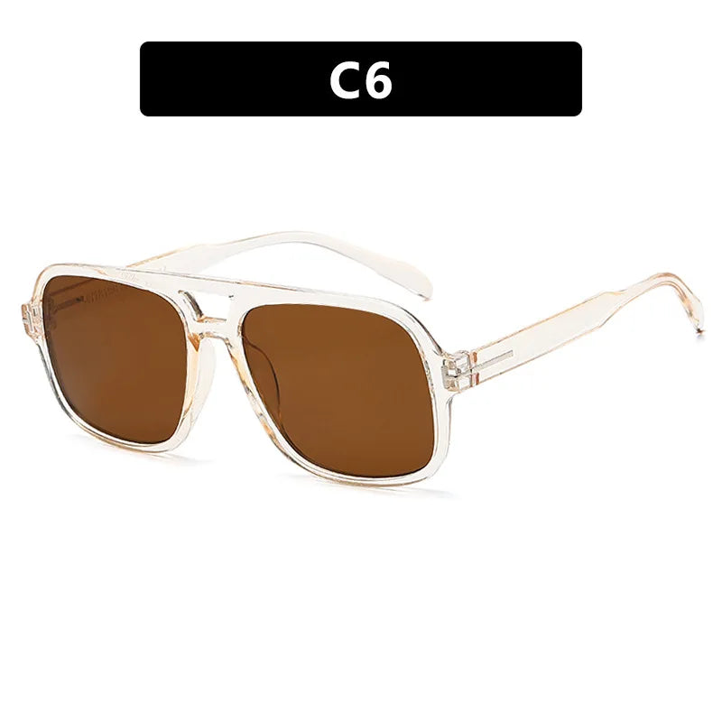 Sunglasses Women Brand Designer Vintage Square - Female Big Frame.