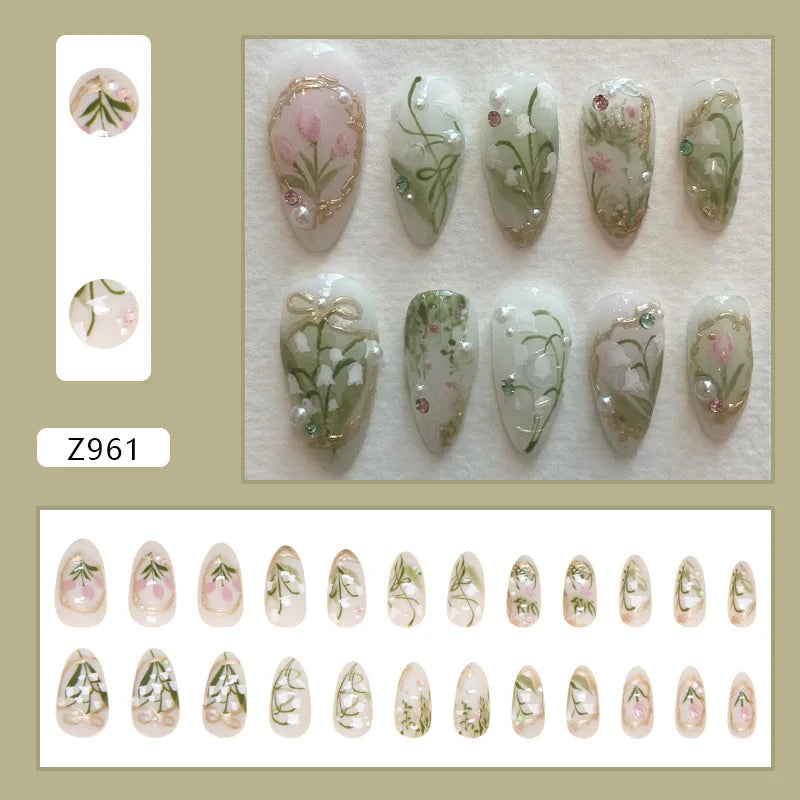 Nails Almond Shaped Press on Nails - 24pcs