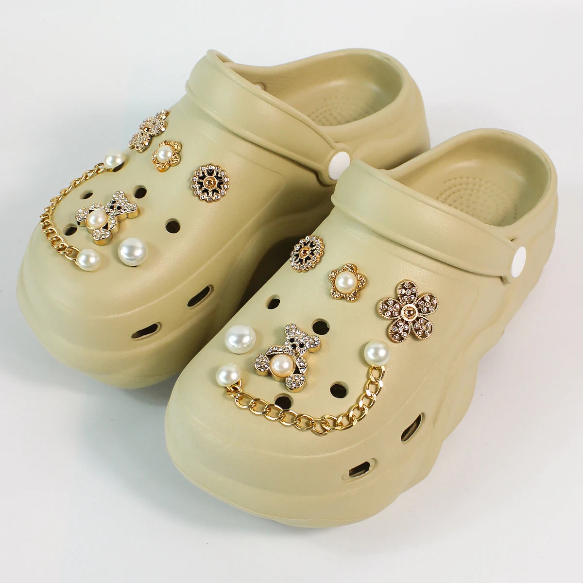 Fashion Bow Decor CROCS Sandals