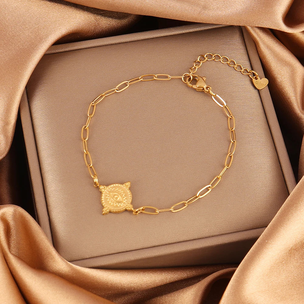 Evil Eyes Chain Bracelet For Women Fashion Jewelry