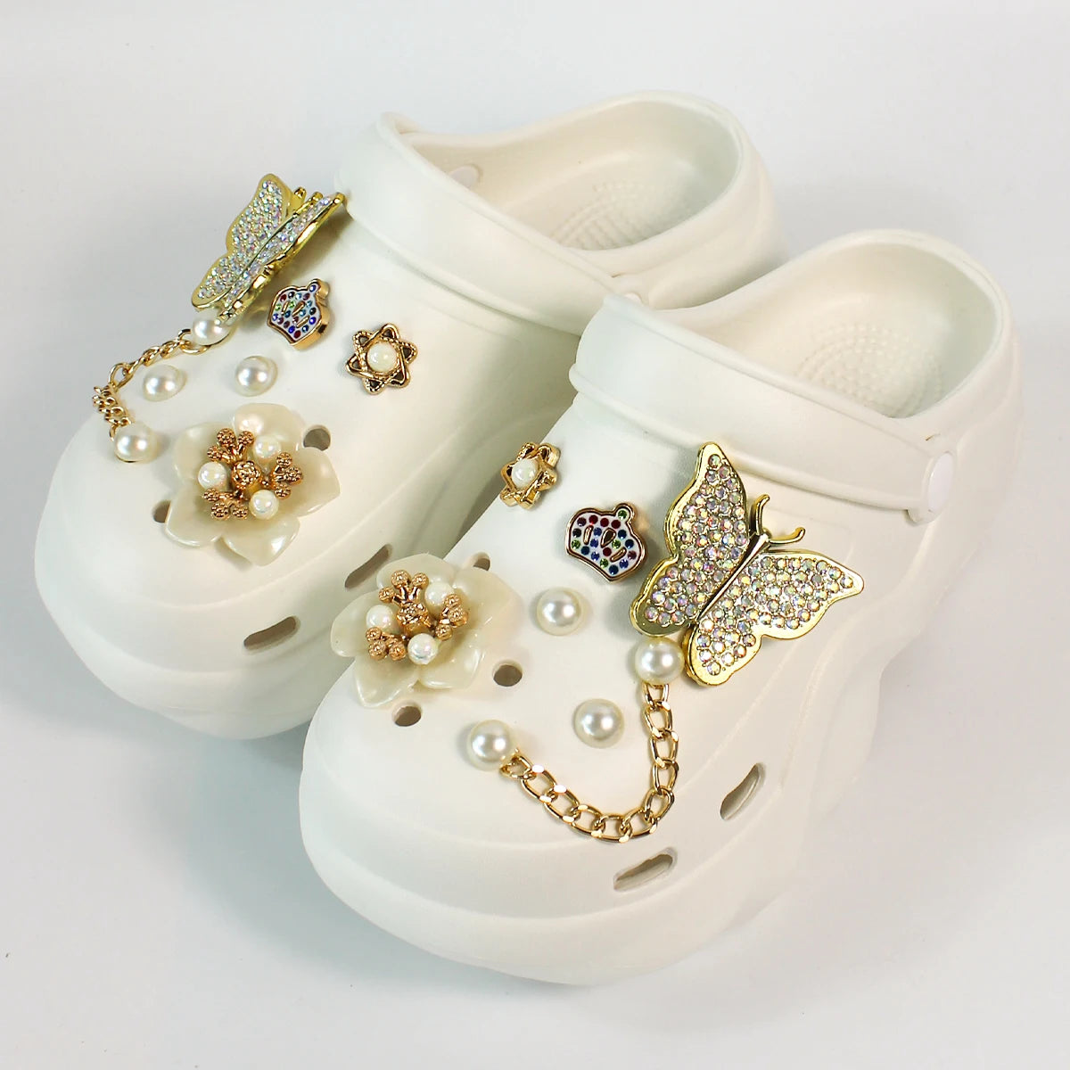 Fashion Bow Decor CROCS Sandals