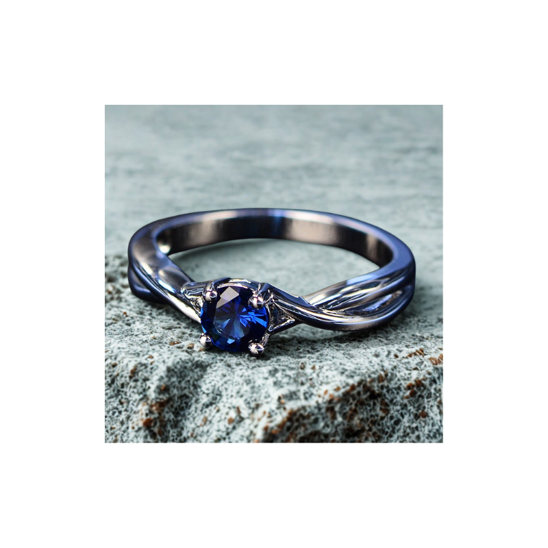 Gemstone Amethyst Sapphire Ring Silver 925 Jewelry For Women