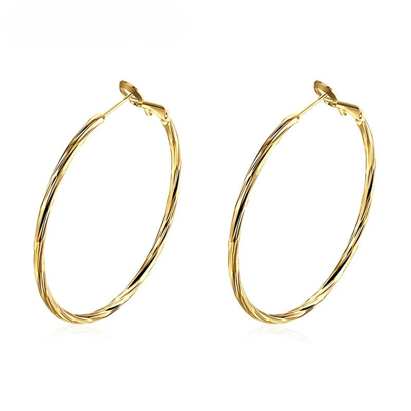Amaranta 925 Silver Rose Gold Hoop Earrings