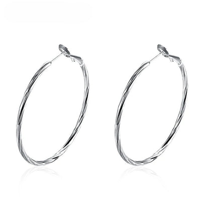 Amaranta 925 Silver Rose Gold Hoop Earrings