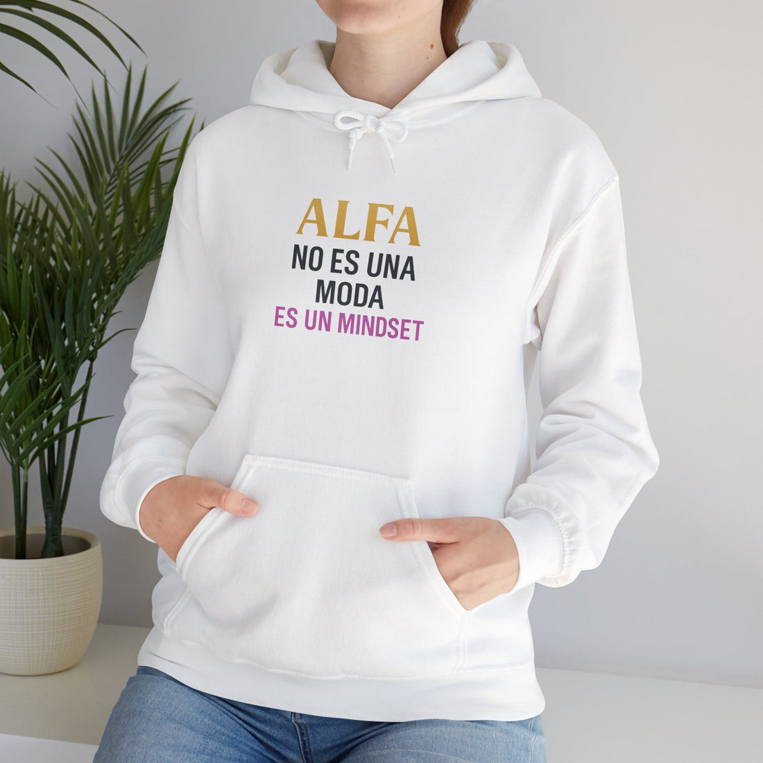 Alfa Mindset Hoodie - Unisex Heavy Blend Sweatshirt, Inspirational Gift, Cozy Casual Wear, Motivational Apparel, Perfect for All Occasions