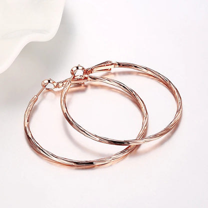 Amaranta 925 Silver Rose Gold Hoop Earrings