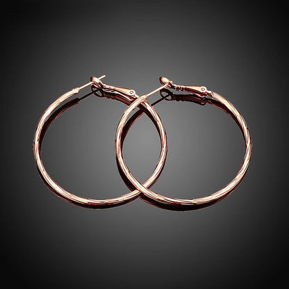 Amaranta 925 Silver Rose Gold Hoop Earrings