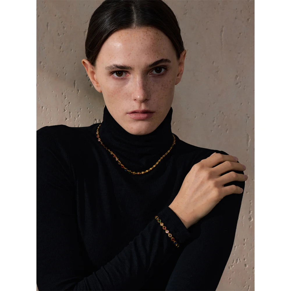 Necklace Bracelet for Women Stainless Steel Waterproof Jewelry
