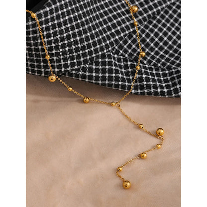 Long Pendant Necklace Minimalist 18 K Collar Fashion Jewelry