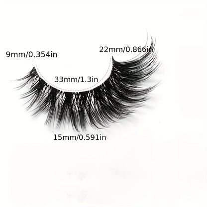 5 Pairs Eyelashes - Natural Long, Cat Eye Style