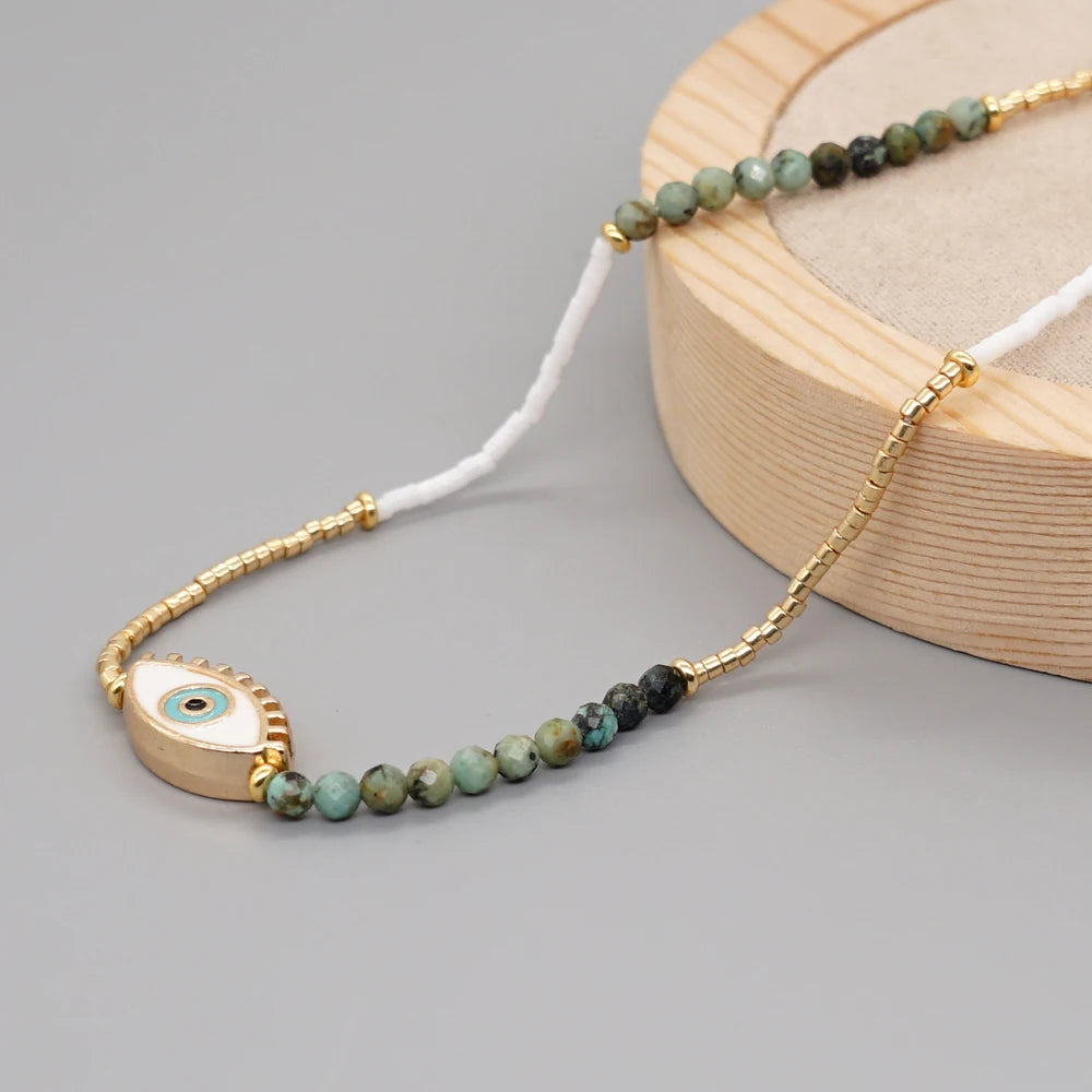 Evil Eye Boho Necklace for Women - Fashion Jewelry