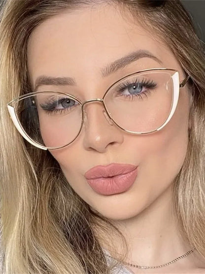 Vintage Cat Eyeglasses Trendy Anti-Blue Light Fashion Eyewear.