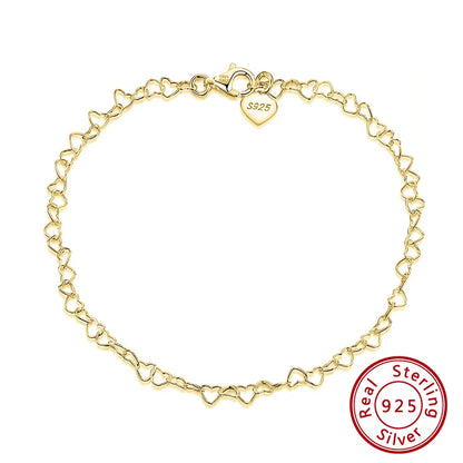 Sparkle Mirror Chain Anklets for Women 925 sterling steel