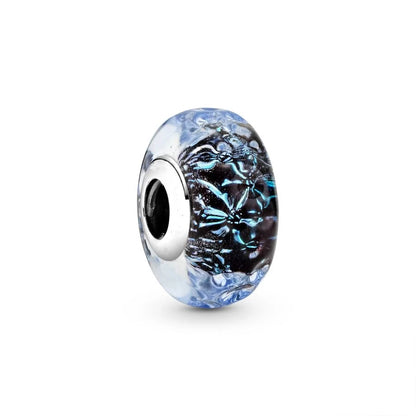 Blue Marine Organism Series Charm  Jewelry Fit Original 925 Sterling Silver
