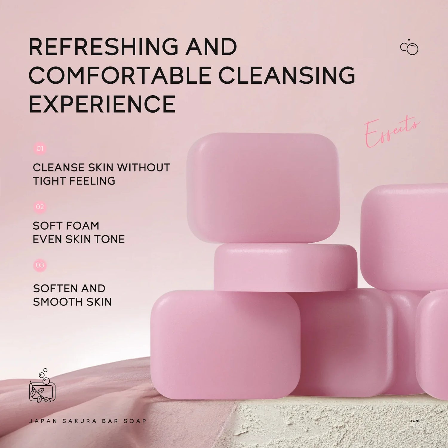 Sakura Facial Soap Reduces Acne Dark Spot, Deep Cleaning
